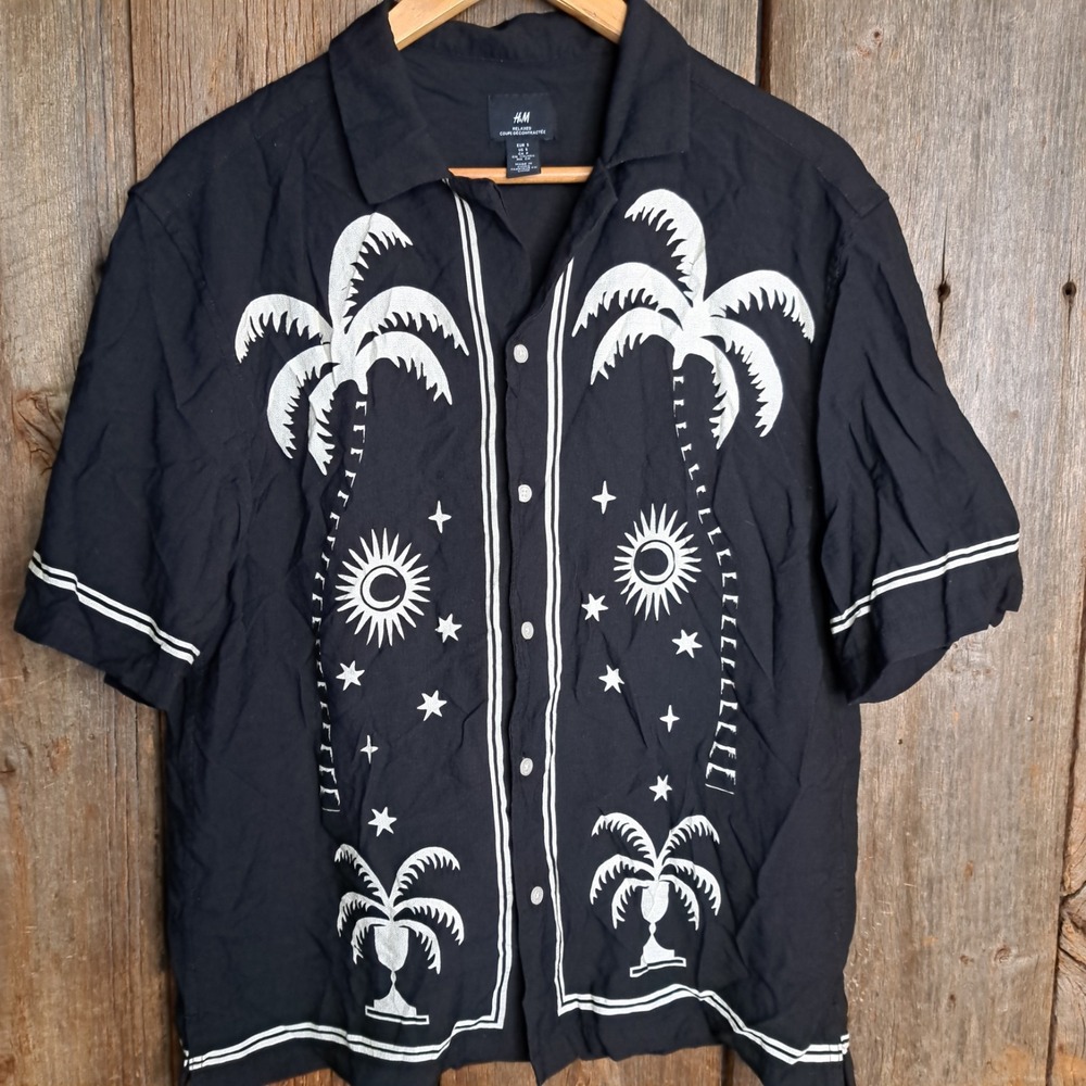 Gothic Hawaiian H&M Mens Camp Shirt